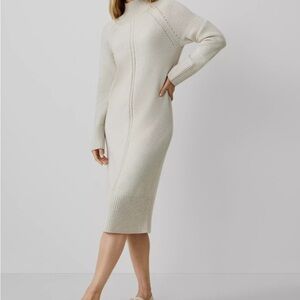 NWT Ann Taylor "Weekend" Line - Sweater Dress Size XS Pale Sand Heath ❤️